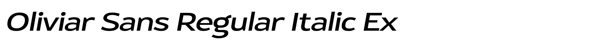 Oliviar Sans Regular Italic Ex image